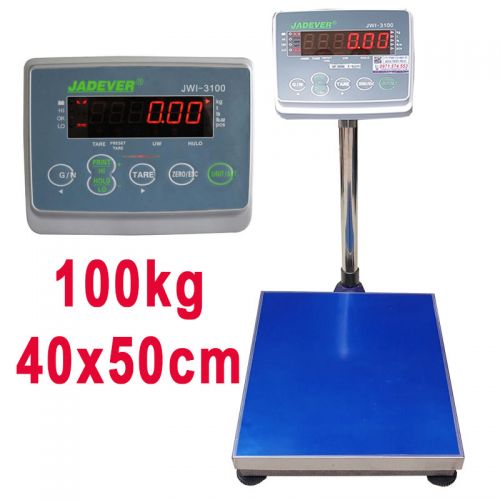 Cân bàn điện tử 100kg Jadever JWI3100 chính hãng(Màn hình đỏ)