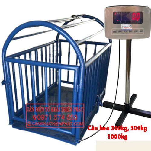 Cân heo điện tử có lồng 500kg,1 tấn  RUJIAN chính hãng