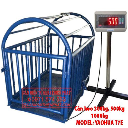 Cân heo điện tử có lồng 300kg 500kg 1000kg YAOHUA T7E (TAIWAN)