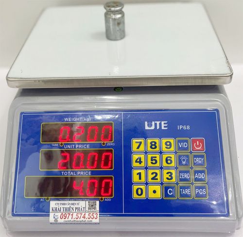 Cân tính tiền chống nước  KTP UTE68 30kg Nhật Bản