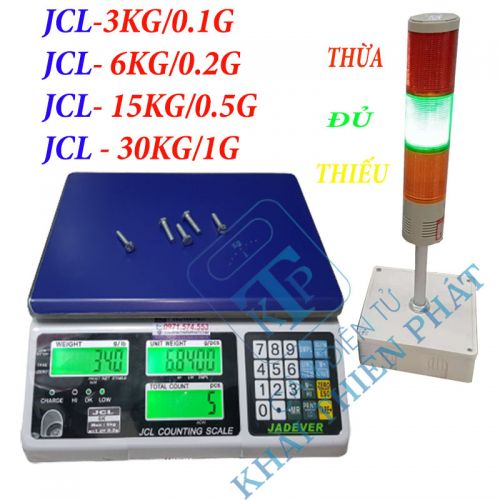 Cânđếm điện tử JCL kết nối đèn 3 màu cảnh báo